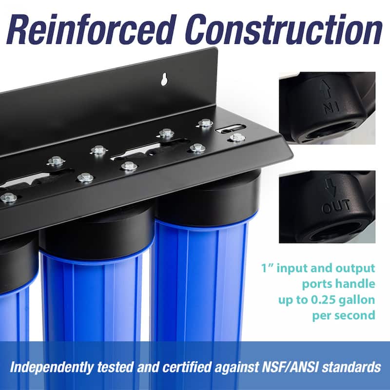 iSpring 3-Stage Heavy Metal Reducing Whole House Water Filtration