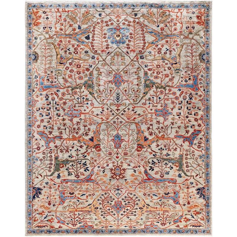 Serapi One-of-a-Kind Hand-Knotted Area Rug - Gray - 8' 0" x 10' 0"
