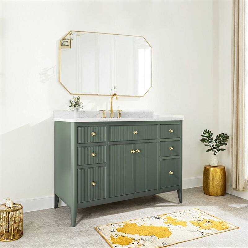 48''Freestanding Single Sink Bathroom Vanity w/Solid Wood Construction