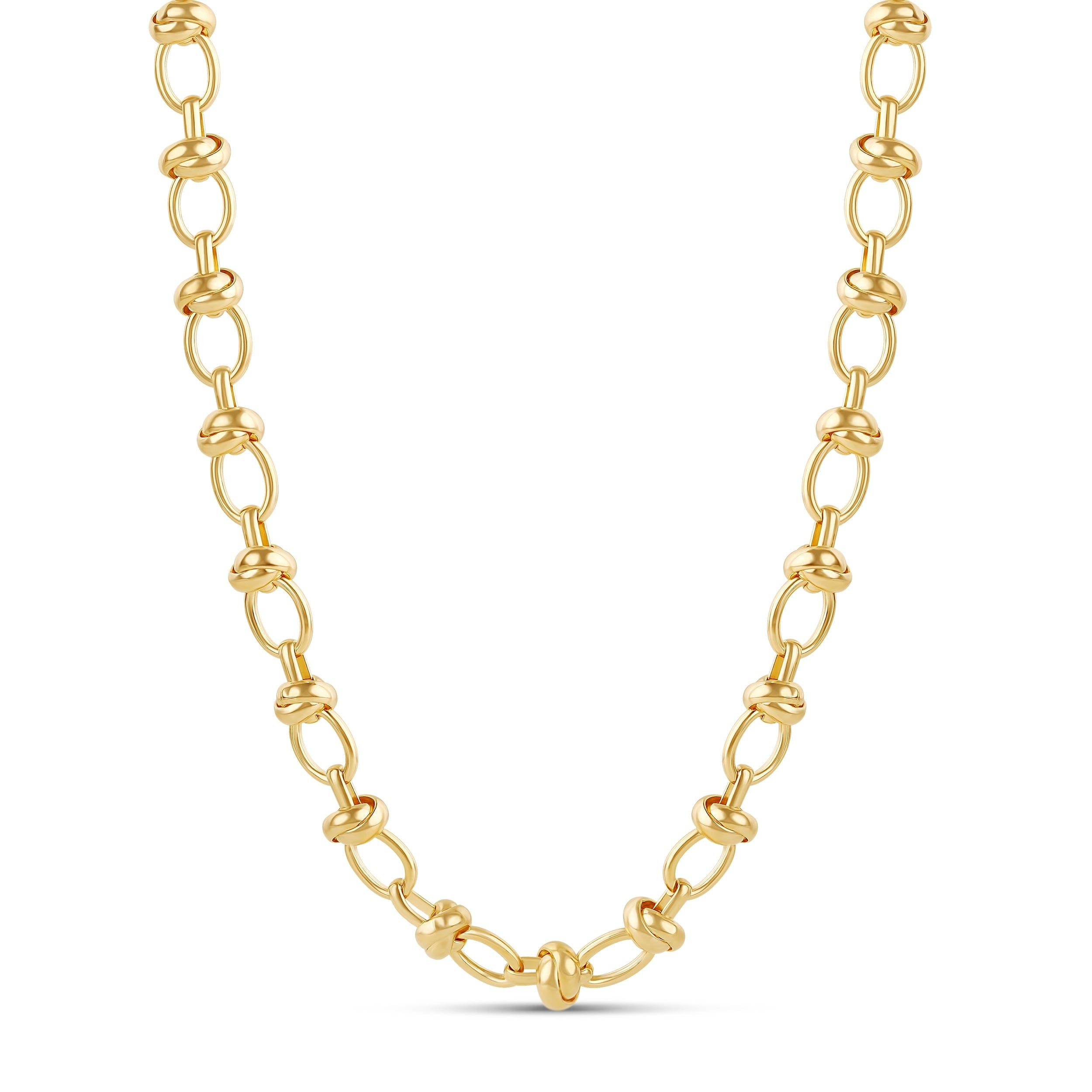 SHYMI Oval Link Knotted Chain Necklace
