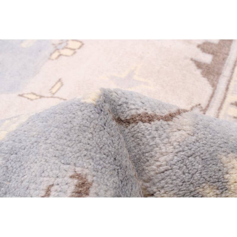 ECARPETGALLERY Hand-knotted Royal Oushak Light Khaki Wool Rug - 8'11 x 11'9