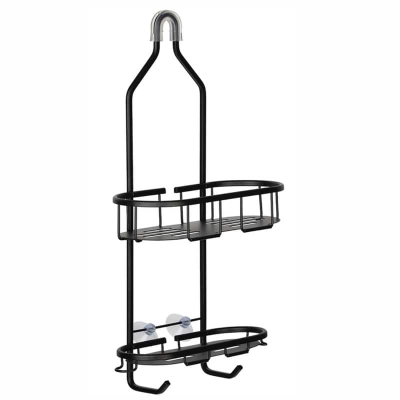 Utopia Alley Rustproof Aluminum Shower Caddy for Shower Heads - Hanging Shower Caddy Organizer, Chrome & Matte Black Finish