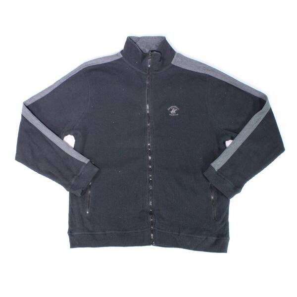 Shop Beverly Hills Polo Club Black Gray Mens Size Xl Full Zip Jacket On Sale Overstock 28354154