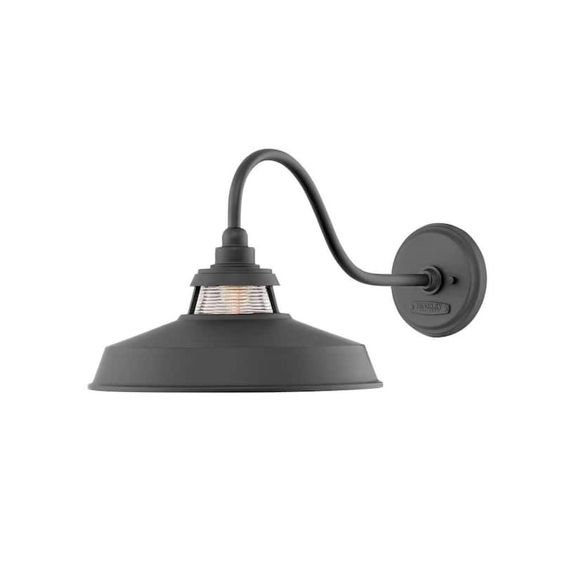 Hinkley Lighting Troyer Single Light 12" Tall Outdoor Wall Sconce - Black
