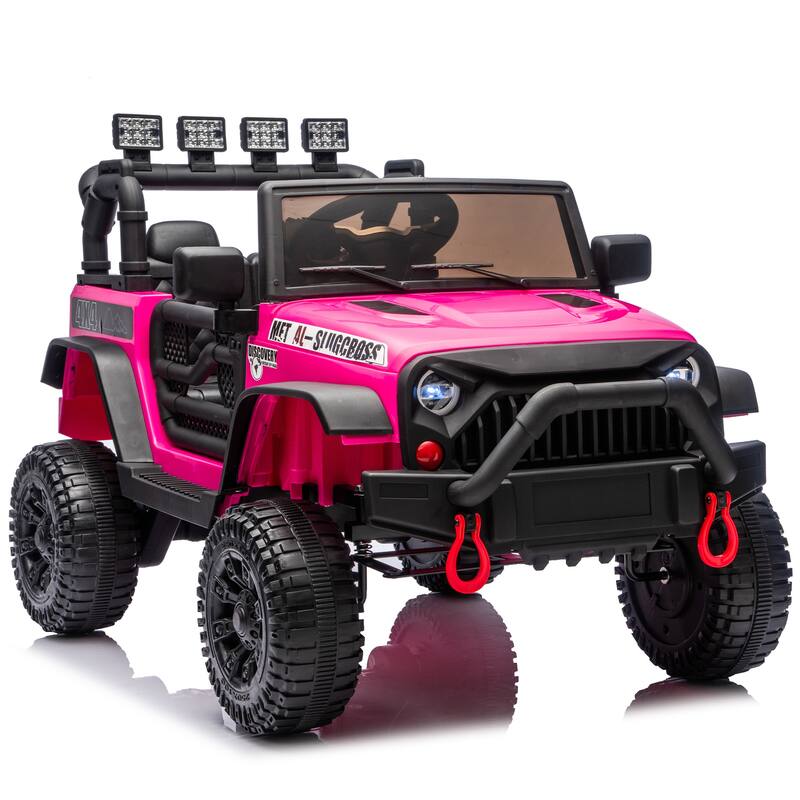 24V Kids Ride On Car W/Parents Remote Control, 400W Motor, Four Wheel Suspension, Adjustable speed, USB, MP3, Music - Rose Pink