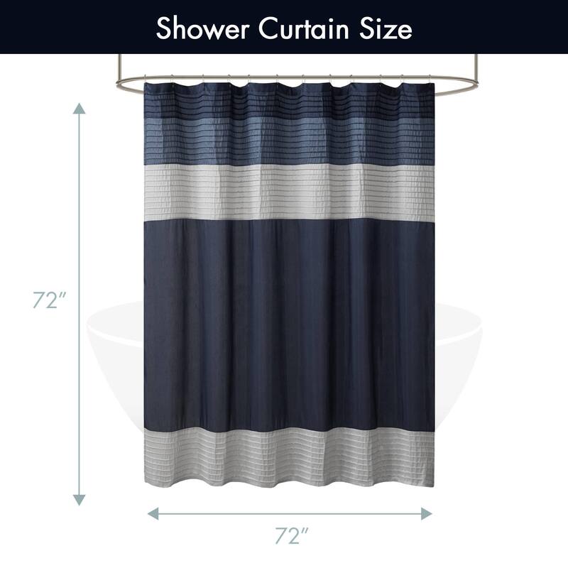 Madison Park Amherst Faux Silk Shower Curtain
