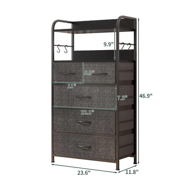 dimension image slide 0 of 3, Dresser for Bedroom with 5 Drawers