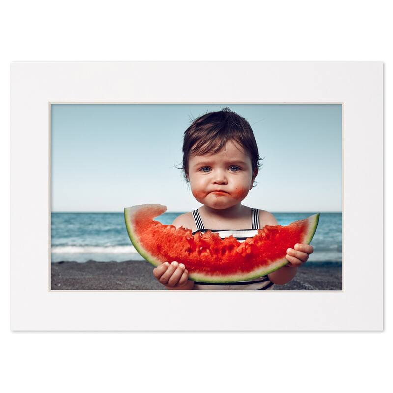 12x16 Mat for 16x20 Frame Precut Mat Board AcidFree White 12x16