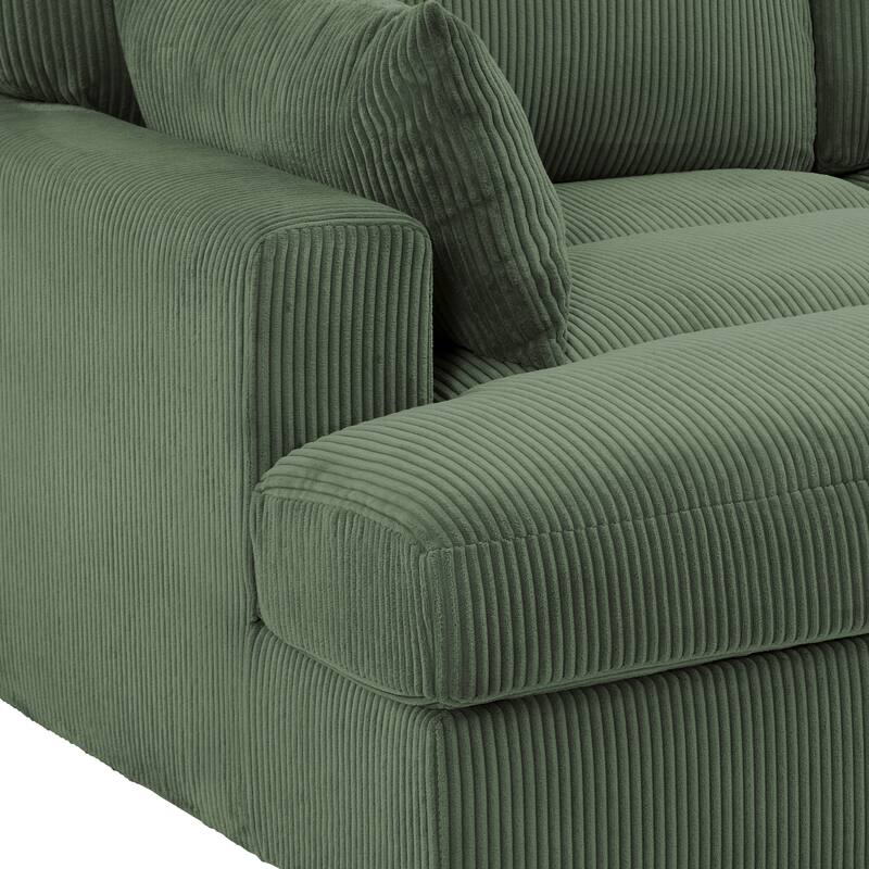 Navaeh Corduroy Modular Sectional Sofa Large Couch Sleeper Chaise