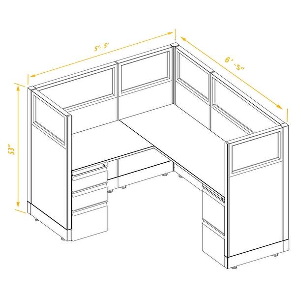 Glass Office Cubicles 53H Single Unpowered On Sale Bed Bath
