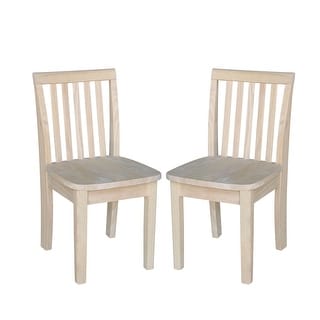 International Concepts Solid Wood Mission Juvenile Chairs - Set of 2