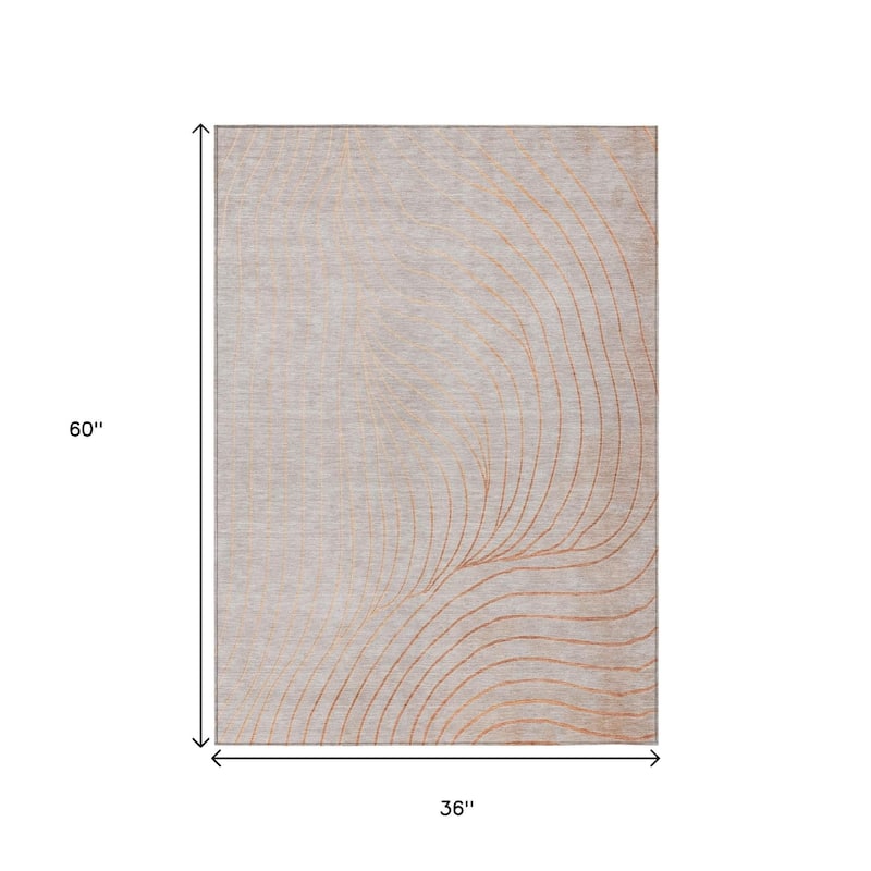 HomeRoots Abstract Transitional Rectangle Outdoor Rug