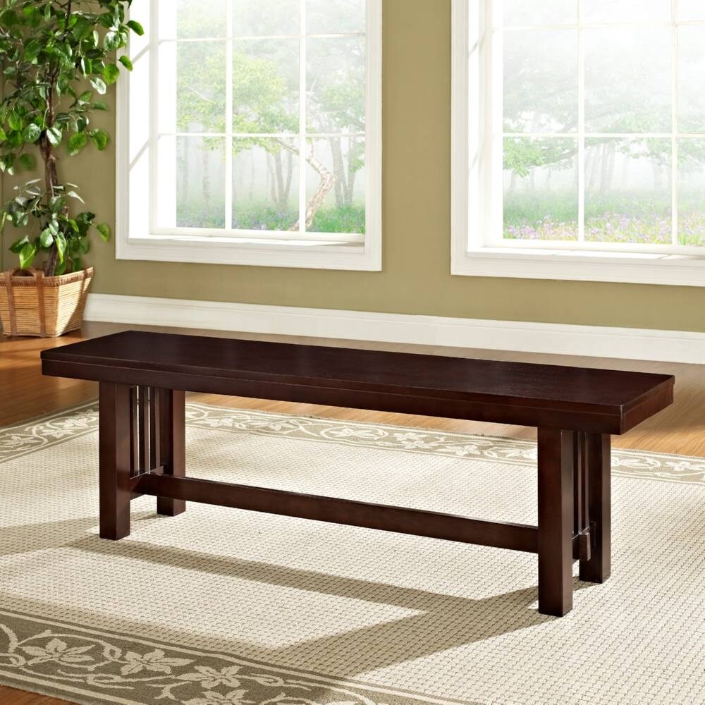 60 Inch Cappuccino Mission Style Trestle Dining Bench N A On Sale Overstock 10092021