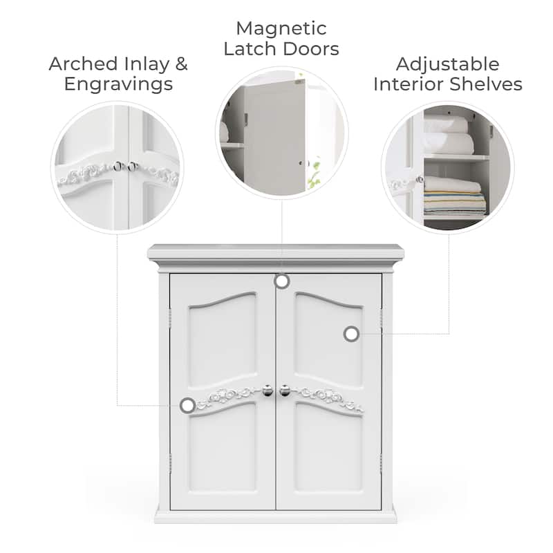 Teamson Home Versailles Two-Door Removable Wall Cabinet