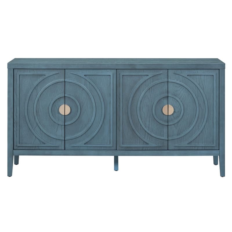 Retro Style Sideboard Cabinet with Adjustable Shelving and Metal Door Handle