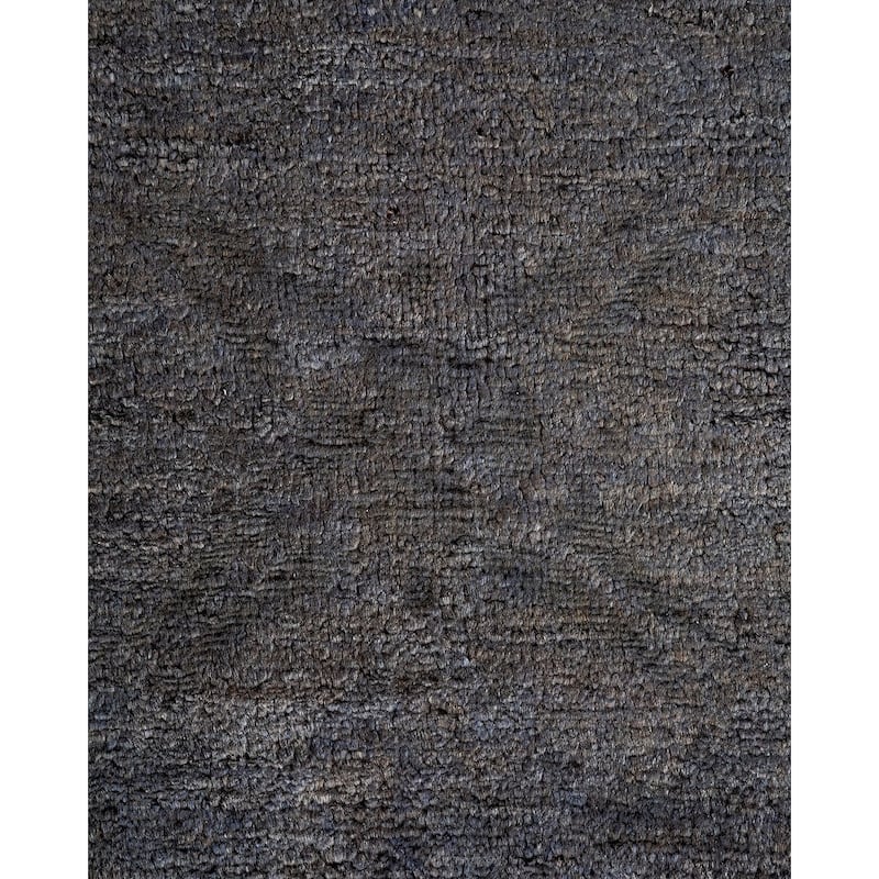 Overton Hand Knotted Wool Vintage Inspired Modern Contemporary Overdyed Gray Area Rug - 8' 2" x 10' 2"