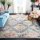 preview thumbnail 15 of 18, SAFAVIEH Madison Medine Boho Diamond Distressed Rug - Blue/Yellow - 5' 3" x 7' 6"