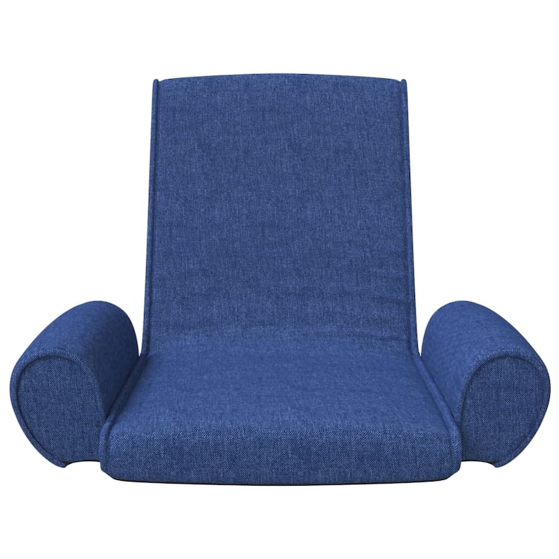 vidaXL Folding Floor Chair Blue Fabric - 26" x 26.4" x 20.1"