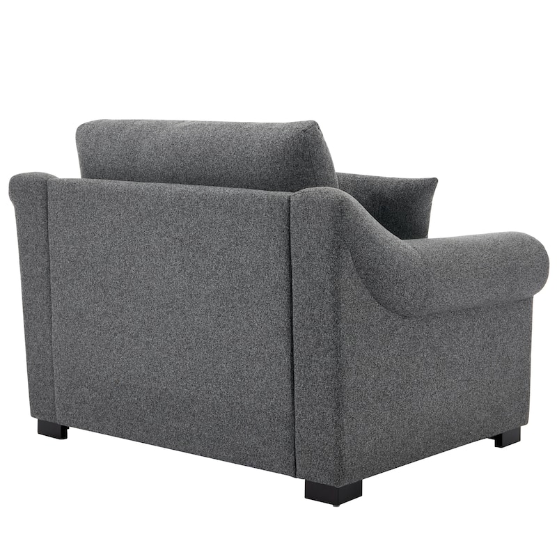 Roomfitters 44.5" Oversized Chenille Armchair, Chair and a Half Single Sofa for Bedroom or Living Room
