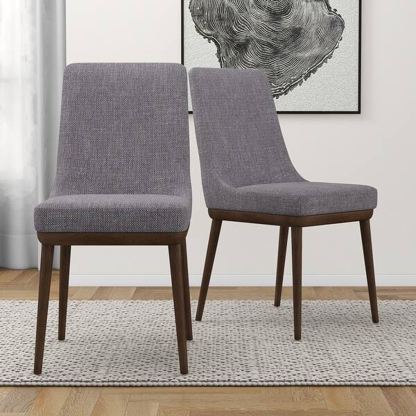 Grayson Mid Century Modern Gray Dining Chair (Set of 2) Bed Bath & Beyond 36555410