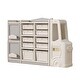 preview thumbnail 1 of 5, Multilayer Toy Picture Book Storage, Children's Floor Shelf Building Blocks & Plastic Organizer Basket Grey