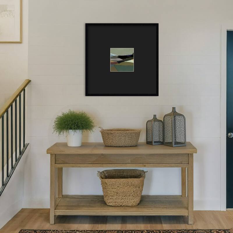 Subdued Landscape by Cartissi Wood Framed Wall Art Print - Svelte Noir Black