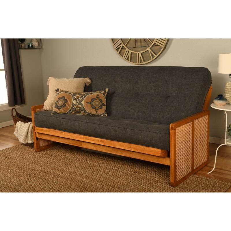 Somette Westport Full-size Futon in Honey includes Mattress