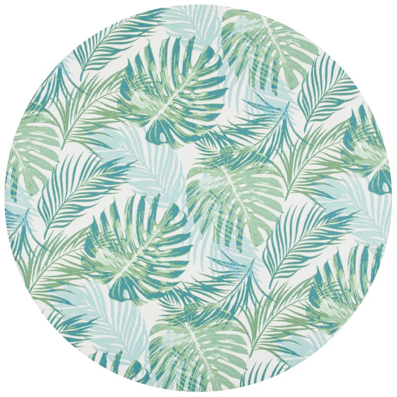 SAFAVIEH Barbados Asimina Tropical Indoor/ Outdoor Waterproof Patio Backyard Rug