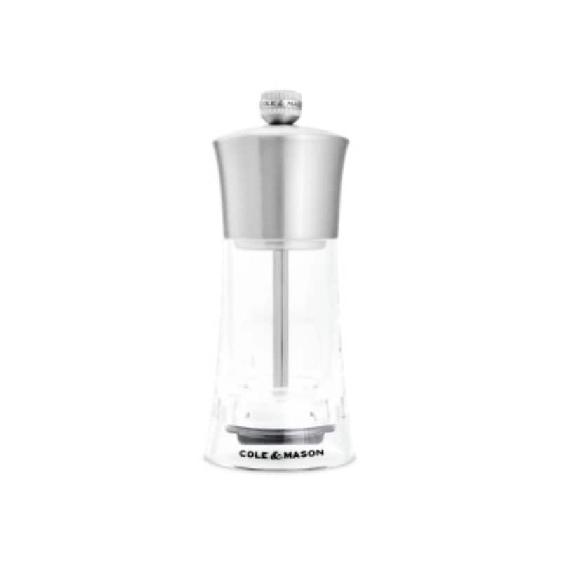 Cole & Mason Bromley Acrylic & Stainless Steel Pepper Mill 6"