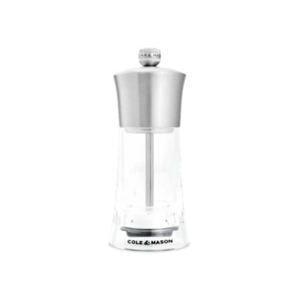 Cole & Mason Bromley Acrylic & Stainless Steel Pepper Mill 6"