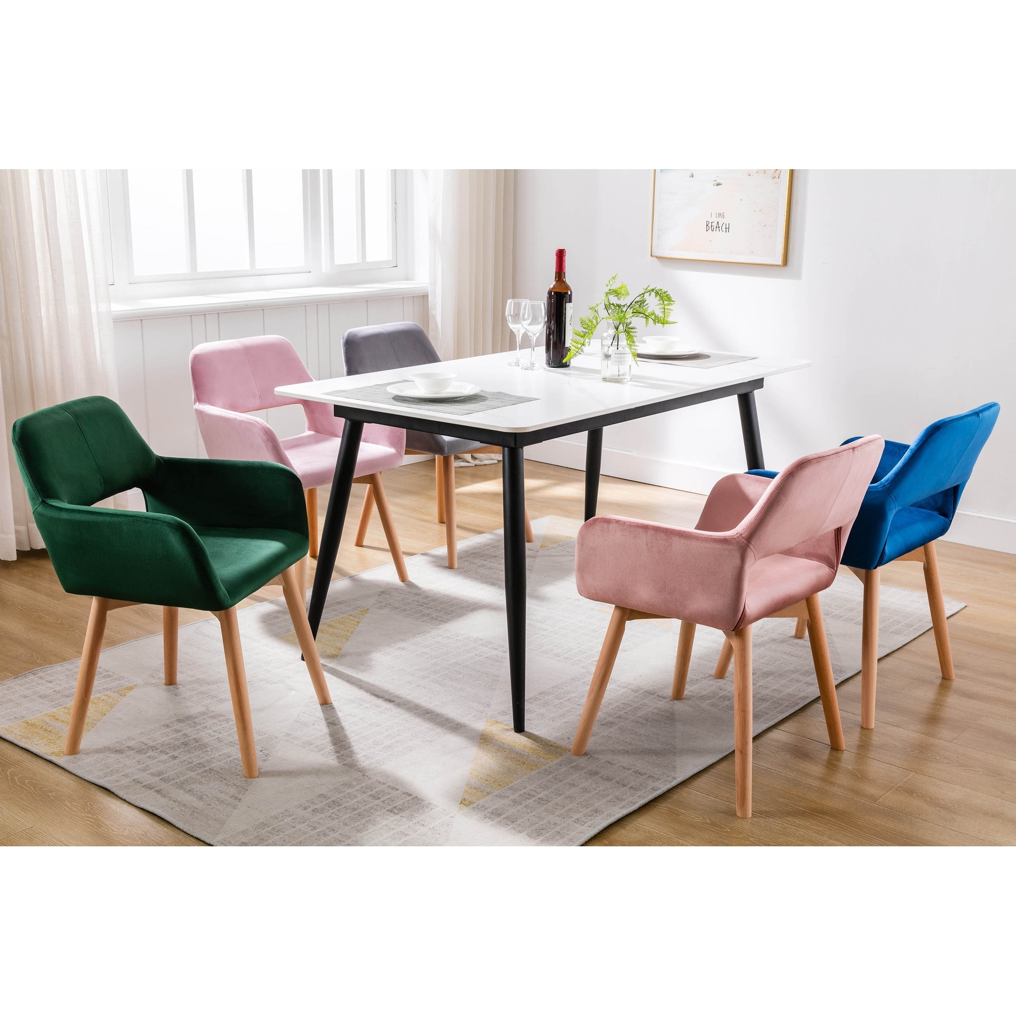 Beech wood dining table and chairs best sale