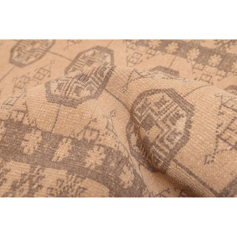 ECARPETGALLERY Hand-knotted Antalya Vintage Beige Wool Rug - 2'8 x 6'3