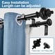 preview thumbnail 27 of 28, Modern Round Urn Adjustable Drapery Double Curtain Rod