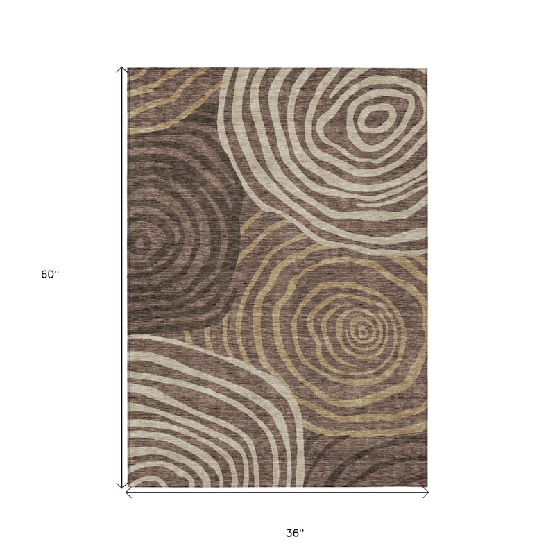 HomeRoots Abstract Transitional Rectangle Outdoor Rug