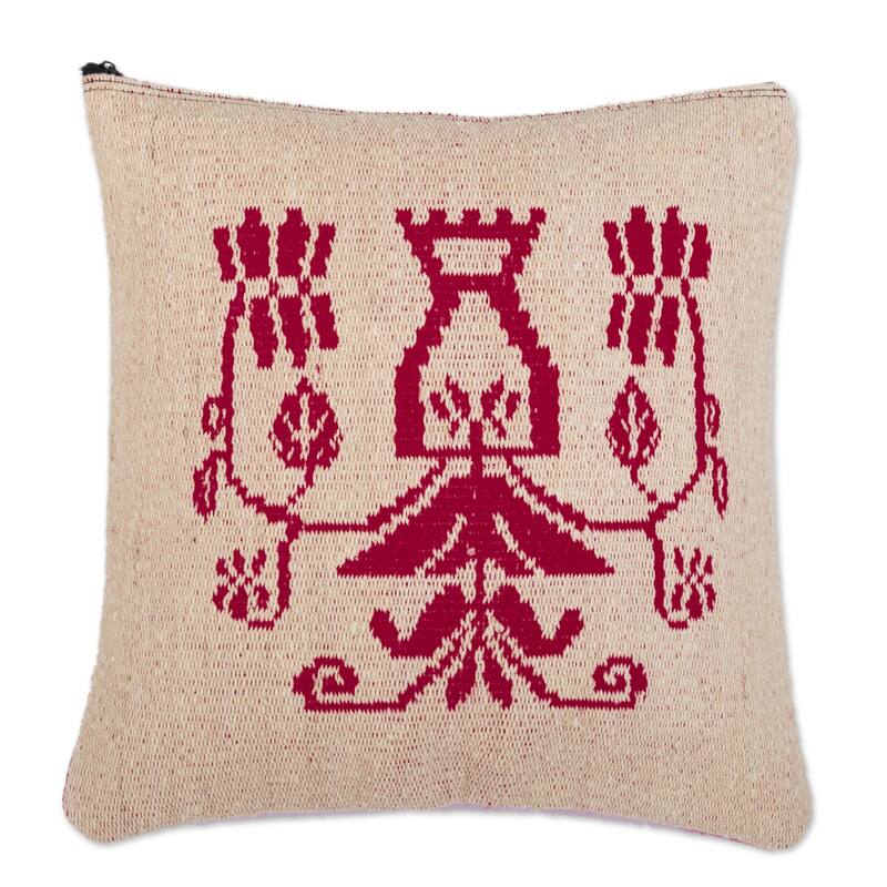 Novica Handmade Cajamarca Nature Reversible Cushion Cover (18")