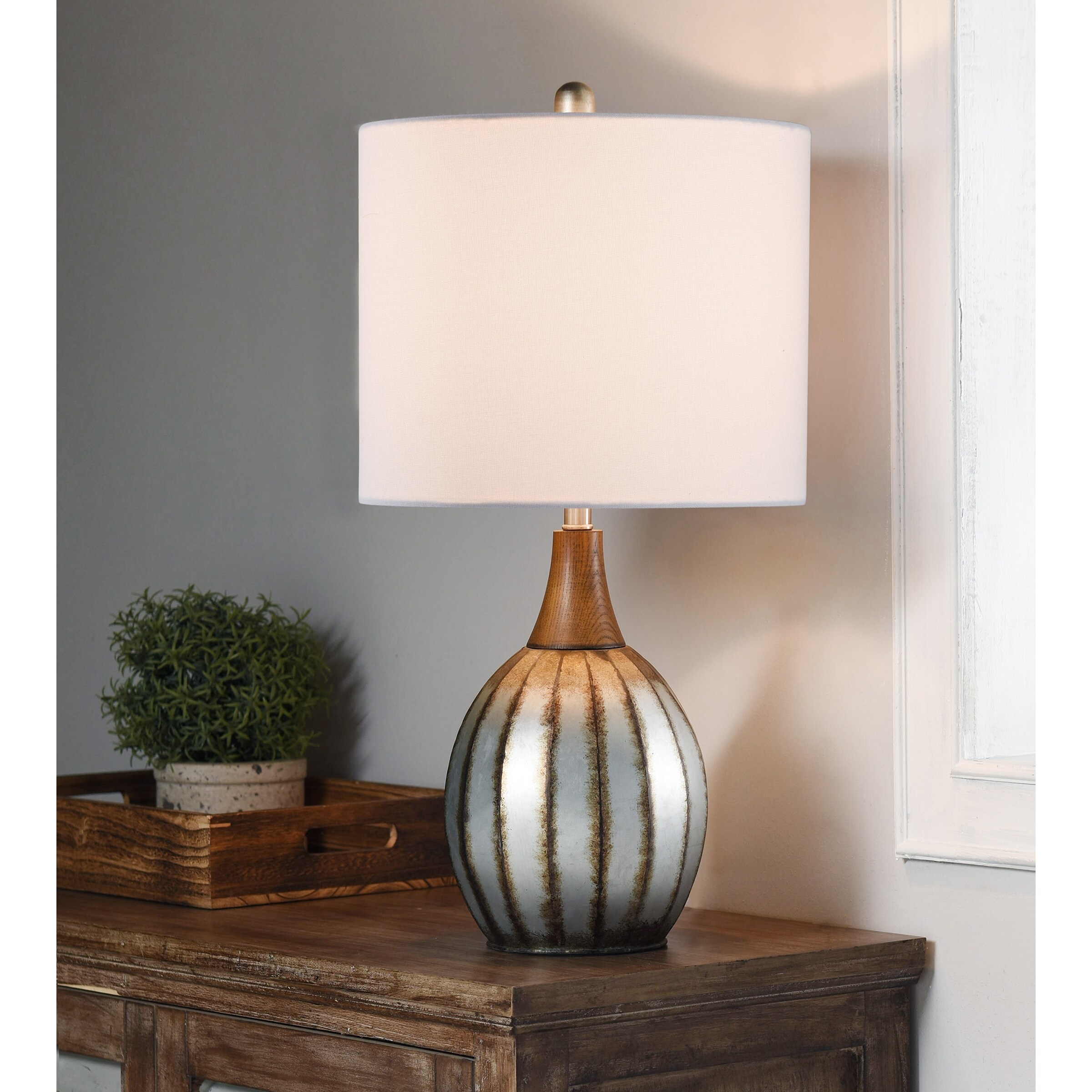 galvanized metal table lamp