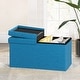 preview thumbnail 11 of 89, 30 Inch Smart Lift Top Button Tufted Fabric Storage Ottoman by Crown Comfort Royal Blue