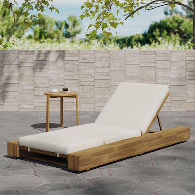 Encino Outdoor Chaise Lounge Cushion (ONLY CUSHION) by Christopher Knight Home - 76.75" L x 27.00" W x 4.00" H