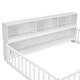 preview thumbnail 19 of 66, Wooden bed floor bed with bedside bookcase and shelves