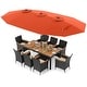 preview thumbnail 46 of 112, Costway 11 PCS Patio Wicker Dining Set with Double-Sided Outdoor - See Details Orange+White