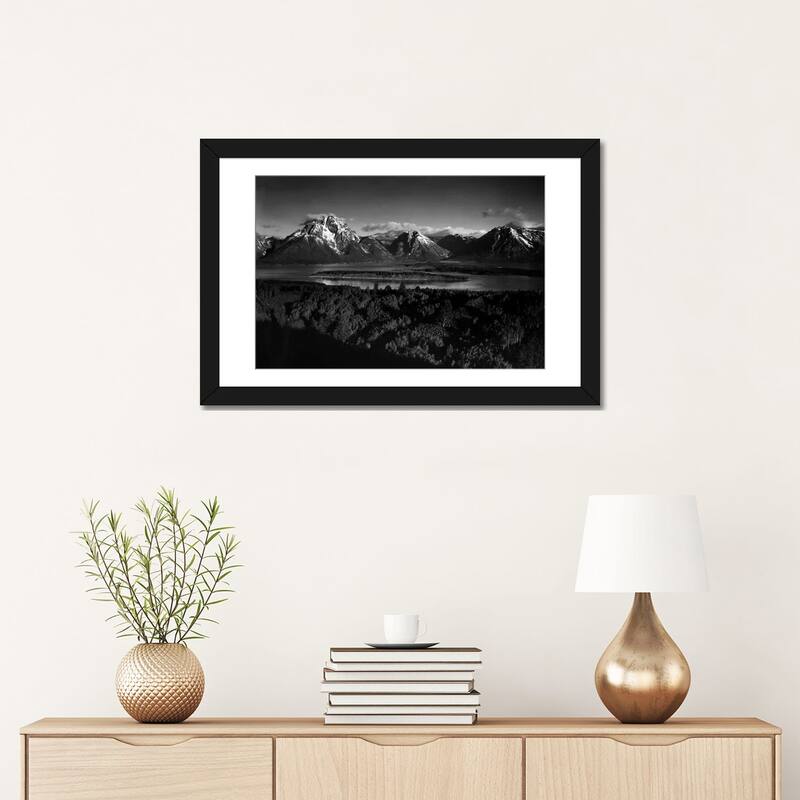 iCanvas "Mt. Moran and Jackson Lake from Signal Hill" by Ansel Adams