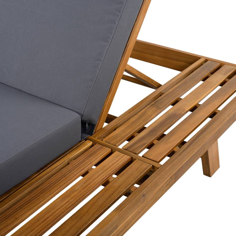 Christopher Knight Home- Austin Acacia Wood Outdoor Chaise Lounge Set of 4