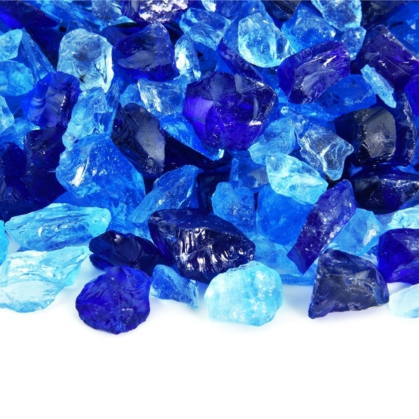 Crushed Fire Glass Blend for Indoor/Outdoor Fireplaces/Pits (10 lbs.). Opens flyout.