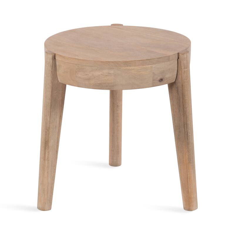 Kate and Laurel Vola Wood Side Table - 17x17x18 - 17x17x18 - Natural
