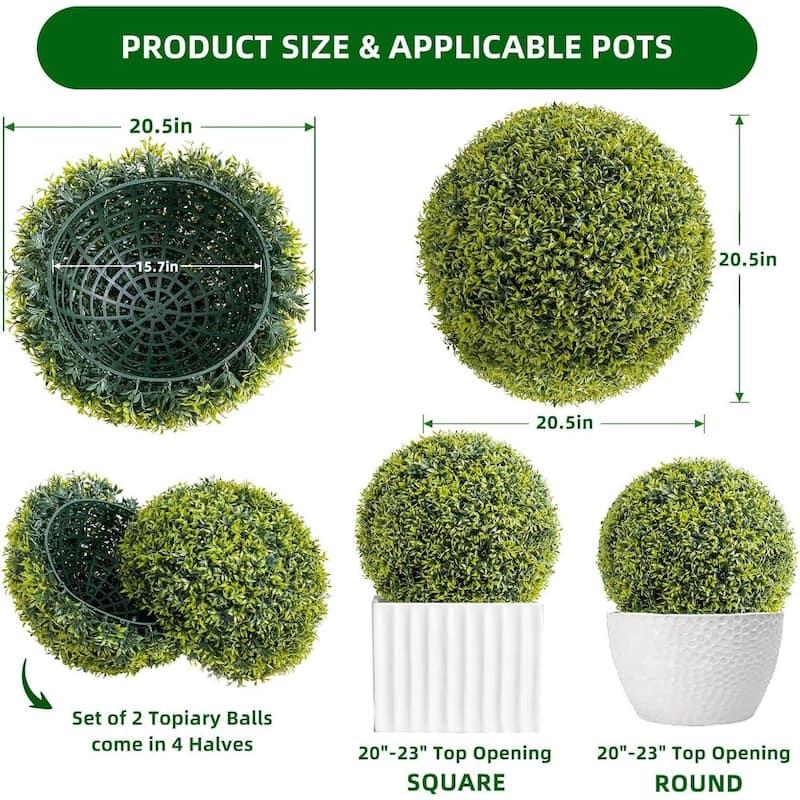 Decorative Artificial Plant Topiary Boxwood Balls for Home Decor, Wedding