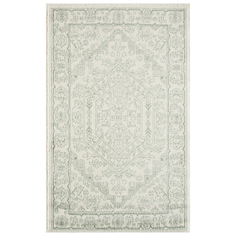 SAFAVIEH Adirondack Sian Rustic Oriental Medallion Rug - 4' x 6' - Sage/Ivory