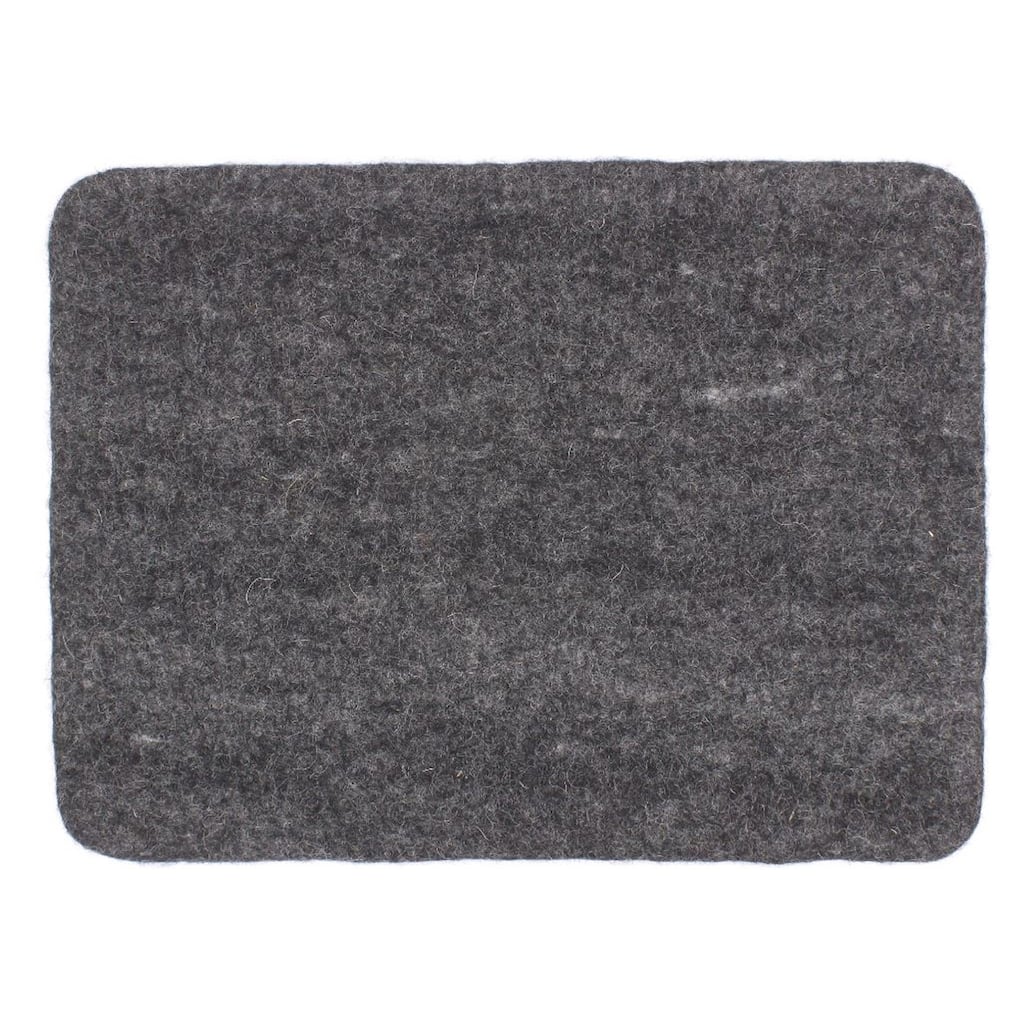 Rectangular Placemat Charcoal Wool - A