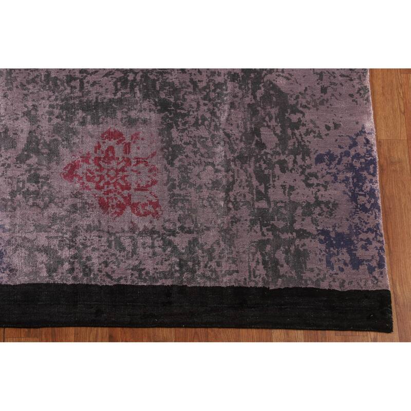 Contemporary Abstract Area Rug Handmade Modern Wool Carpet - 6'10" X 9'10"