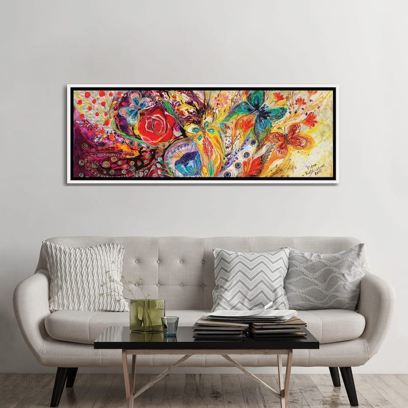 iCanvas "The Flowers And Butterflies" by Elena Kotliarker Framed Canvas Print