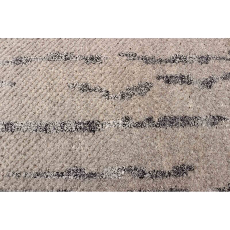 ECARPETGALLERY Hand-knotted Tangier Grey Wool Rug - 5'4 x 7'6